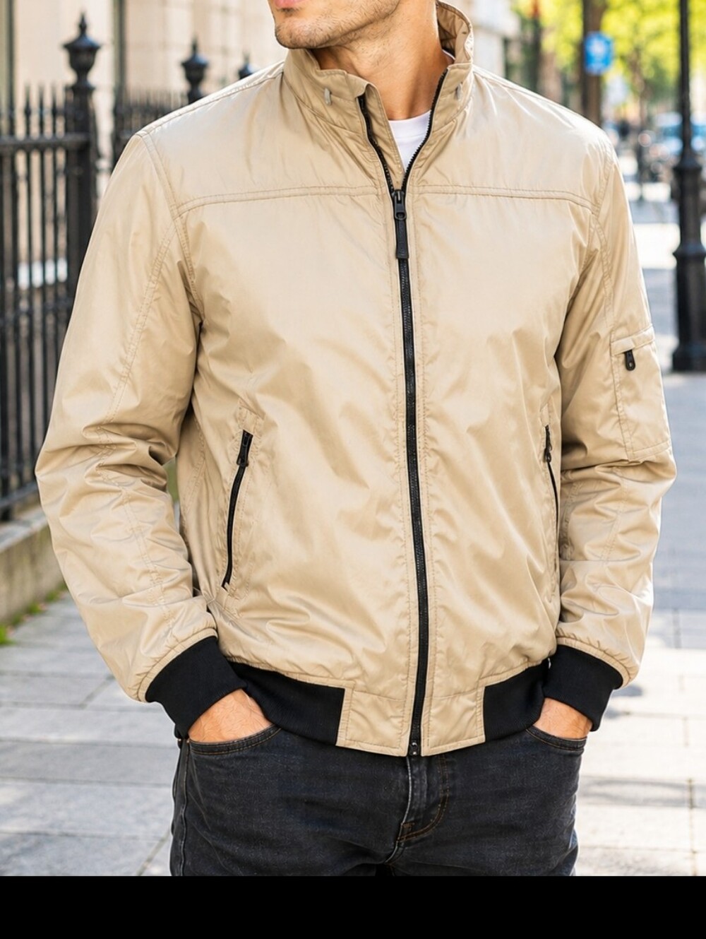 Zara Tan Lightweight Bomber Jack